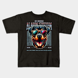 Bark Alert Rottweiler Dog Kids T-Shirt